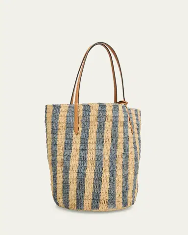 Valentino Garavani Striped Raffia Bucket Bag | Thumbnail 12 Valentino Garavani Striped Raffia Bucket Bag | Thumbnail 12