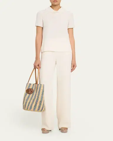 Valentino Garavani Striped Raffia Bucket Bag | Thumbnail 14 Valentino Garavani Striped Raffia Bucket Bag | Thumbnail 14