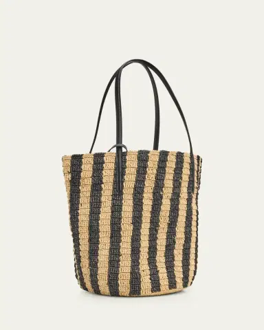 Valentino Garavani Striped Raffia Bucket Bag | Thumbnail 8 Valentino Garavani Striped Raffia Bucket Bag | Thumbnail 8