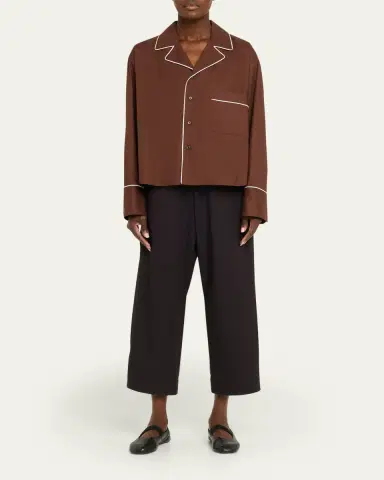 Plan C Cotton Long-Sleeve Pajama Shirt | Thumbnail 2 Plan C Cotton Long-Sleeve Pajama Shirt | Thumbnail 2