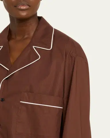 Plan C Cotton Long-Sleeve Pajama Shirt | Thumbnail 5 Plan C Cotton Long-Sleeve Pajama Shirt | Thumbnail 5