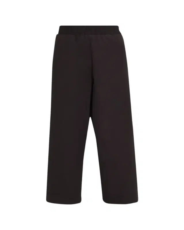 Cotton Straight-Leg Crop Pull-On Trousers