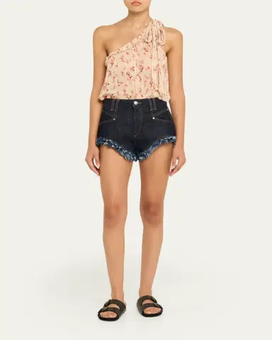 Etoile Isabel Marant Loeva Floral One-Shoulder Top | Thumbnail 2 Etoile Isabel Marant Loeva Floral One-Shoulder Top | Thumbnail 2