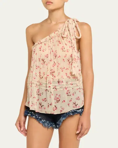 Etoile Isabel Marant Loeva Floral One-Shoulder Top | Thumbnail 4 Etoile Isabel Marant Loeva Floral One-Shoulder Top | Thumbnail 4