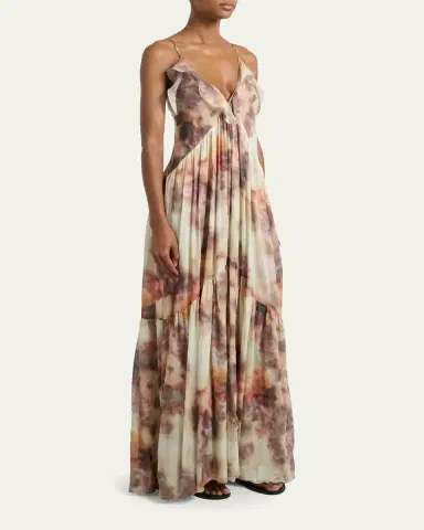 Etoile Isabel Marant Vasmila Blur Floral-Print Ruffle Maxi Dress | Thumbnail 4 Etoile Isabel Marant Vasmila Blur Floral-Print Ruffle Maxi Dress | Thumbnail 4