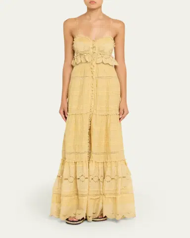 Etoile Isabel Marant Paule Sleeveless Tiered Maxi Dress | Thumbnail 2