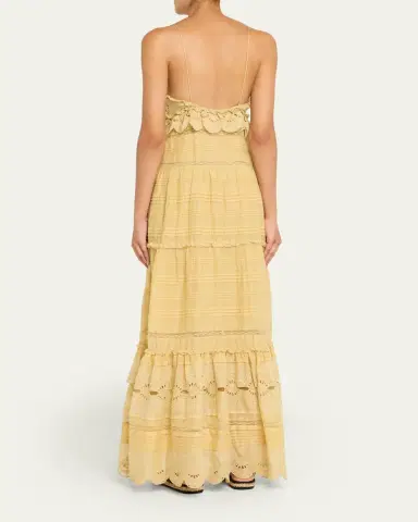Etoile Isabel Marant Paule Sleeveless Tiered Maxi Dress | Thumbnail 3