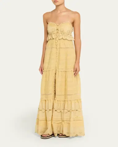 Etoile Isabel Marant Paule Sleeveless Tiered Maxi Dress | Thumbnail 4