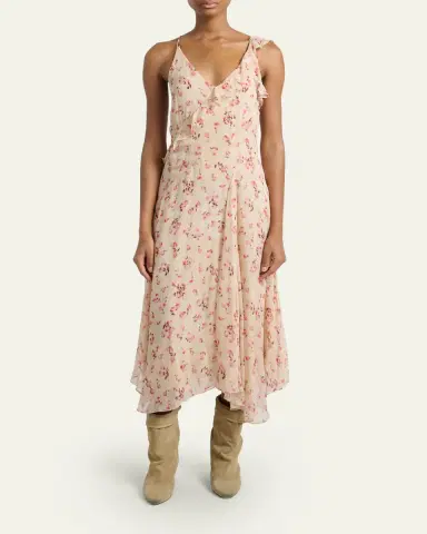 Etoile Isabel Marant Luxie Floral-Print Asymmetric Godet Sleeveless Midi Dress | Thumbnail 2 Etoile Isabel Marant Luxie Floral-Print Asymmetric Godet Sleeveless Midi Dress | Thumbnail 2