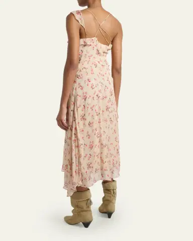 Etoile Isabel Marant Luxie Floral-Print Asymmetric Godet Sleeveless Midi Dress | Thumbnail 3 Etoile Isabel Marant Luxie Floral-Print Asymmetric Godet Sleeveless Midi Dress | Thumbnail 3