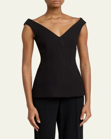 Proenza Schouler Mariam Wool V-Neck Top | Thumbnail 4 Proenza Schouler Mariam Wool V-Neck Top | Thumbnail 4