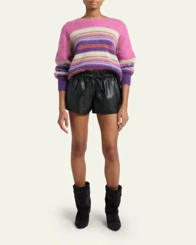 Etoile Isabel Marant Drussell Striped Mohair Knit Oversized Sweater | Thumbnail 2 Etoile Isabel Marant Drussell Striped Mohair Knit Oversized Sweater | Thumbnail 2