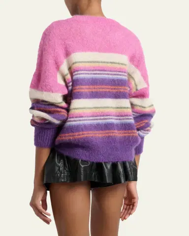 Etoile Isabel Marant Drussell Striped Mohair Knit Oversized Sweater | Thumbnail 3 Etoile Isabel Marant Drussell Striped Mohair Knit Oversized Sweater | Thumbnail 3