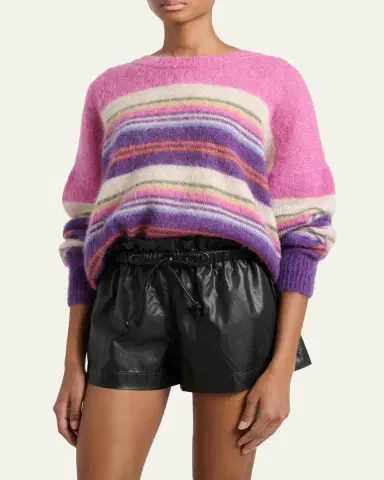 Etoile Isabel Marant Drussell Striped Mohair Knit Oversized Sweater | Thumbnail 4 Etoile Isabel Marant Drussell Striped Mohair Knit Oversized Sweater | Thumbnail 4
