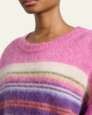 Etoile Isabel Marant Drussell Striped Mohair Knit Oversized Sweater | Thumbnail 5 Etoile Isabel Marant Drussell Striped Mohair Knit Oversized Sweater | Thumbnail 5