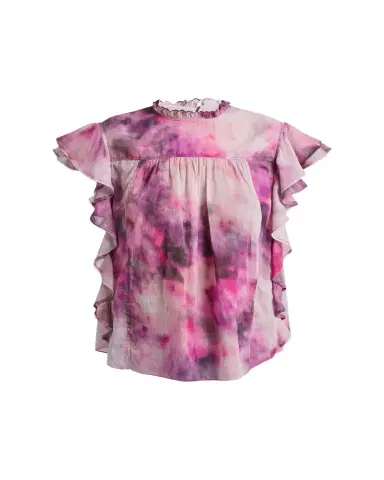 Etoile Isabel Marant Daliyane Tie-Dye Cotton Ruffle Blouse | Thumbnail 1 Etoile Isabel Marant Daliyane Tie-Dye Cotton Ruffle Blouse | Thumbnail 1
