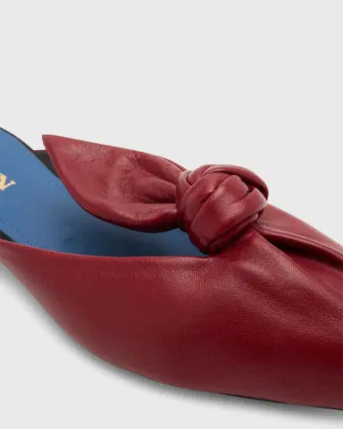 Lanvin Bow Leather Mule Flats | Thumbnail 4