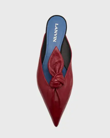 Lanvin Bow Leather Mule Flats | Thumbnail 5