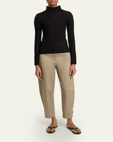 Proenza Schouler White Label Zella Check Merino Mock-Neck Top | Thumbnail 2 Proenza Schouler White Label Zella Check Merino Mock-Neck Top | Thumbnail 2