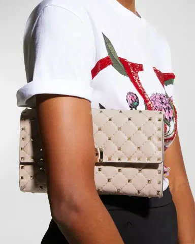 Valentino Garavani Quilted Rockstud Spike Chain Shoulder Bag | Thumbnail 5 Valentino Garavani Quilted Rockstud Spike Chain Shoulder Bag | Thumbnail 5