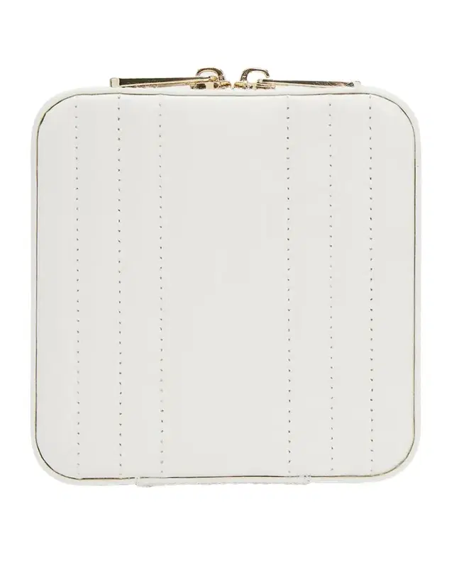 WOLF Maria Square Quilted Zip Jewelry Case