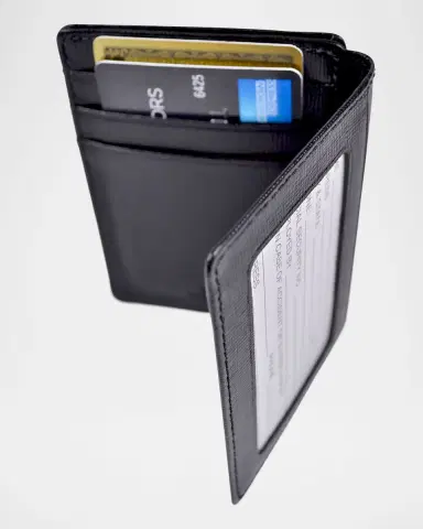 Royce New York Personalized Leather Money Clip Wallet | Thumbnail 2