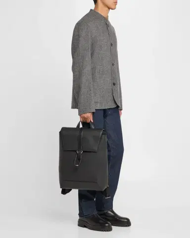 dunhill Men's 1893 Harness Flap Leather Backpack | Thumbnail 5