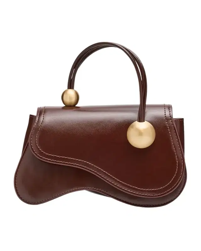 Cult Gaia Kazi Flap Leather Crossbody Bag