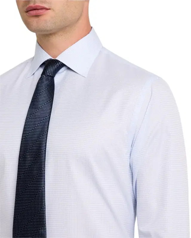 Men 's Micro-Check Dress Shirt