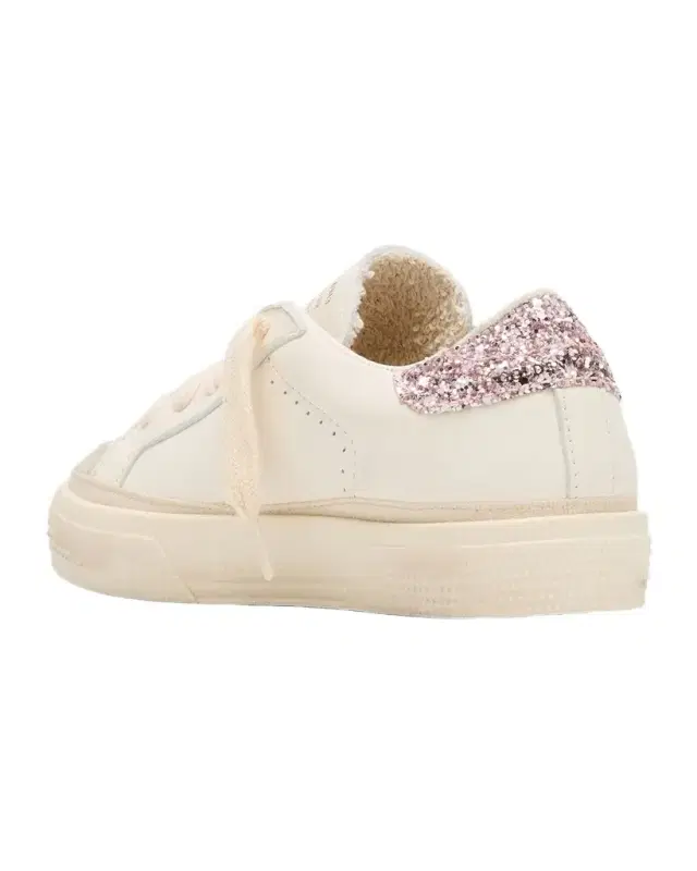 Golden Goose Girl 's May Glitter Star Leather Sneakers, Baby/Toddler