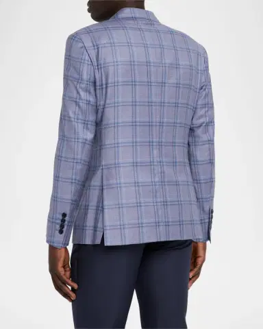Emporio Armani Men's Oversized Plaid Sport Coat | Thumbnail 3
