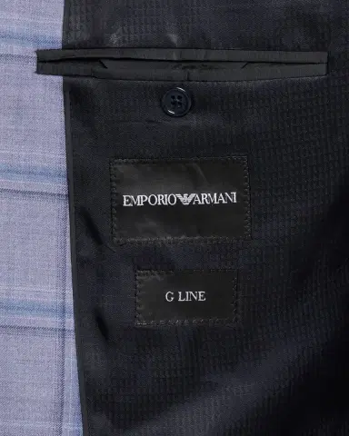 Emporio Armani Men's Oversized Plaid Sport Coat | Thumbnail 7