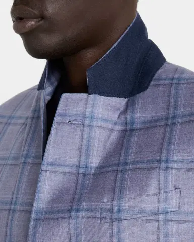 Emporio Armani Men's Oversized Plaid Sport Coat | Thumbnail 8
