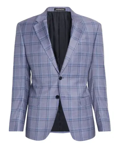 Emporio Armani Men's Oversized Plaid Sport Coat | Thumbnail 1