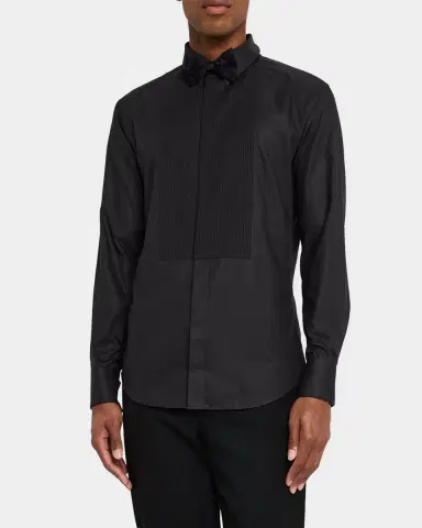 Giorgio Armani Men's Pleated Bib Tuxedo Shirt | Thumbnail 4