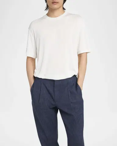 Giorgio Armani Men's Textured Stripe T-Shirt | Thumbnail 5