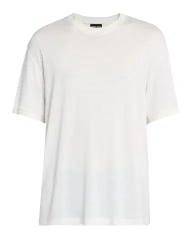 Giorgio Armani Men's Textured Stripe T-Shirt | Thumbnail 1