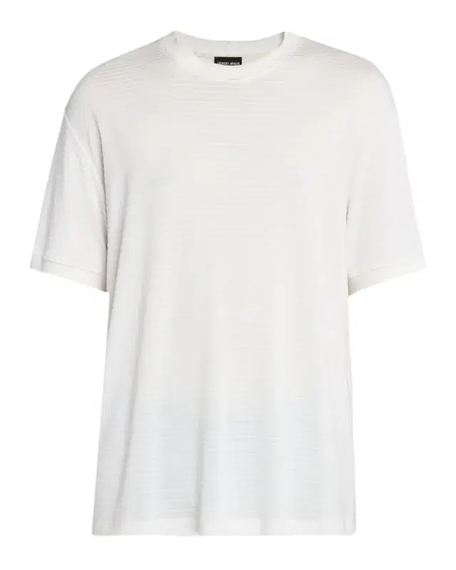Giorgio Armani Men 's Textured Stripe T-Shirt