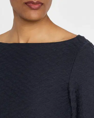 Emporio Armani Bateau-Neck Textured Jersey Blouse | Thumbnail 4