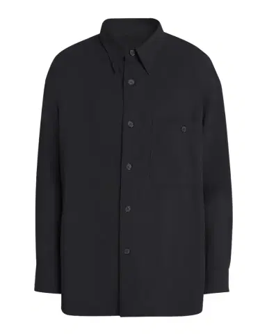 Giorgio Armani Men's Wool Crepe Oversized Sport Shirt | Thumbnail 1