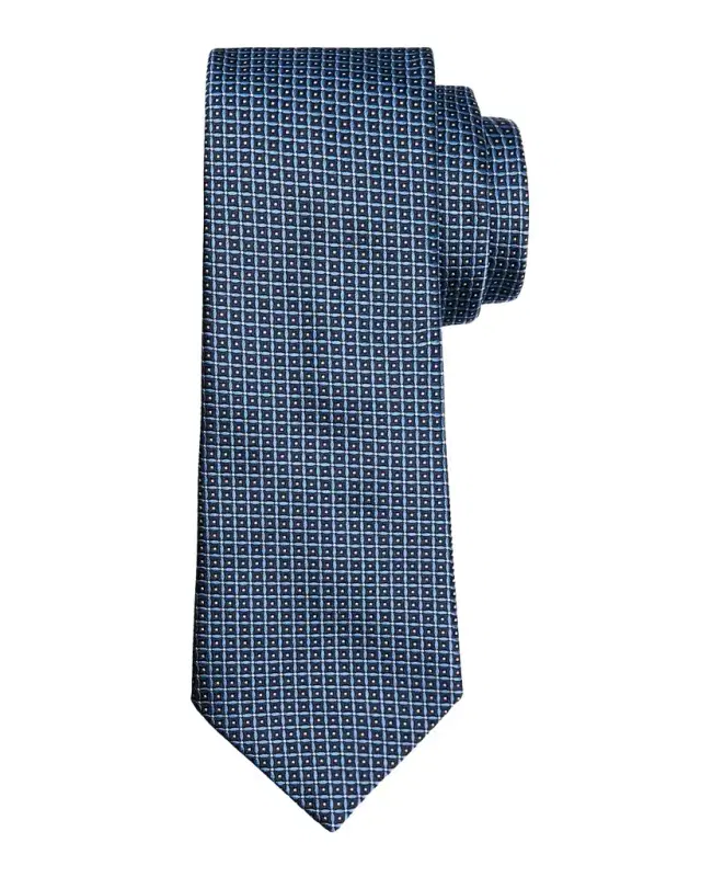 Men 's Micro-Square Silk Tie