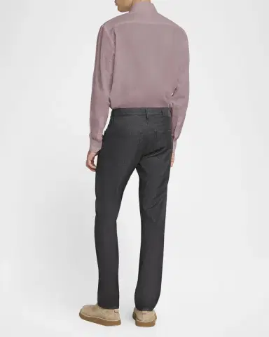 Giorgio Armani Men's Classic Solid Linen Sport Shirt | Thumbnail 2