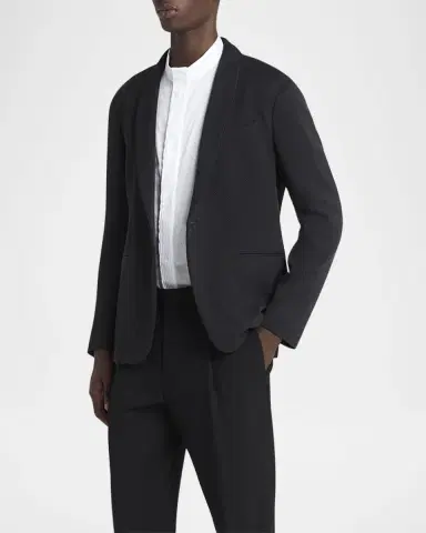 Giorgio Armani Men's Honeycomb Shawl Sport Coat | Thumbnail 4