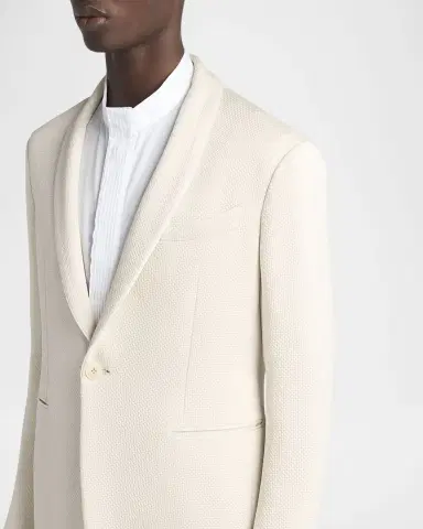 Giorgio Armani Men's Honeycomb Shawl Sport Coat | Thumbnail 5