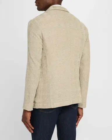Emporio Armani Men's Cotton Knit Textured Sport Coat | Thumbnail 3 Emporio Armani Men's Cotton Knit Textured Sport Coat | Thumbnail 3