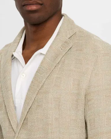Emporio Armani Men's Cotton Knit Textured Sport Coat | Thumbnail 5 Emporio Armani Men's Cotton Knit Textured Sport Coat | Thumbnail 5