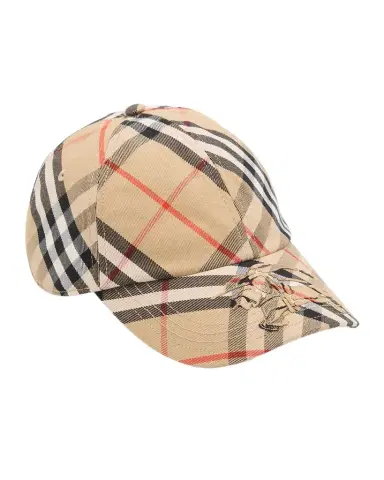 Burberry Men's Check EKD Baseball Cap | Thumbnail 1 Burberry Men's Check EKD Baseball Cap | Thumbnail 1