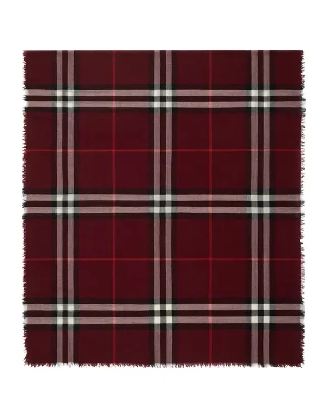 Men's Wool Large Check Scarf