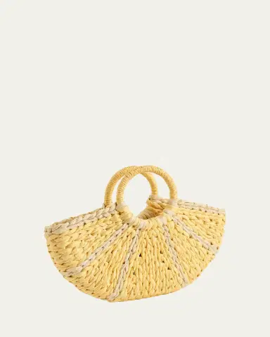 MOLO Girl's Lemon Straw Tote Bag | Thumbnail 3