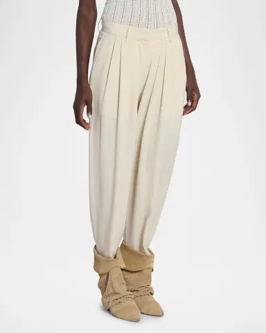 Isabel Marant Janice Double-Pleated Straight-Leg Trousers | Thumbnail 7 Isabel Marant Janice Double-Pleated Straight-Leg Trousers | Thumbnail 7